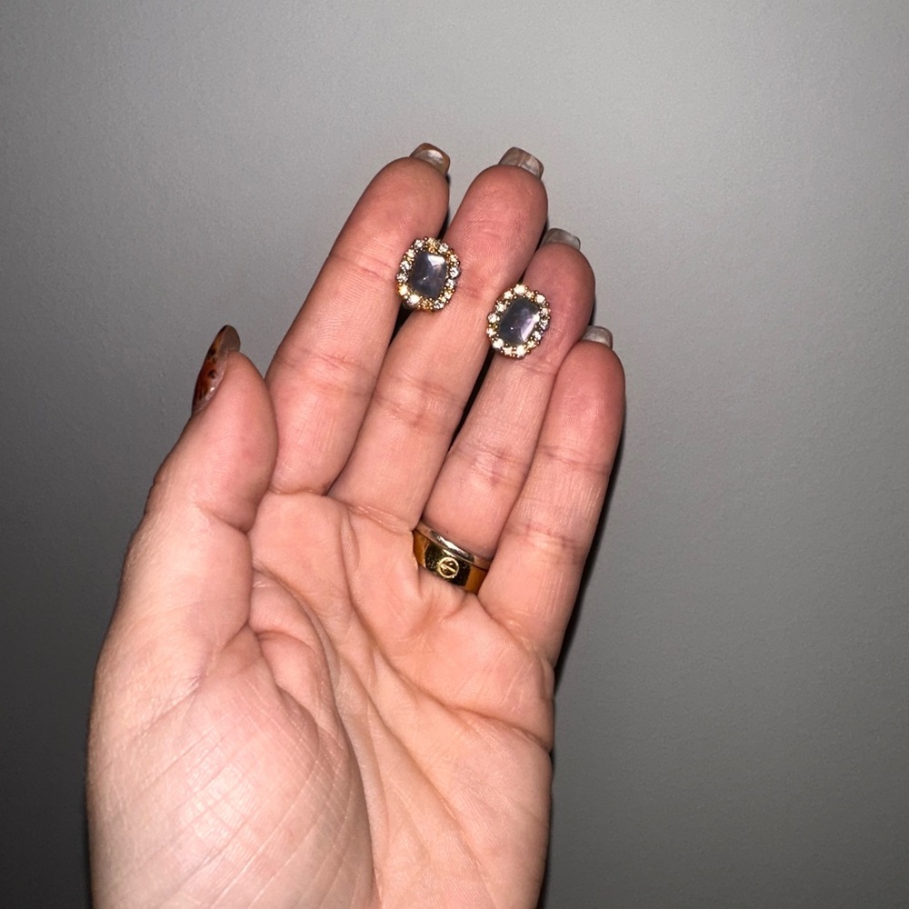 Alexis Bittar Gold Alexandrite Stud Earrings